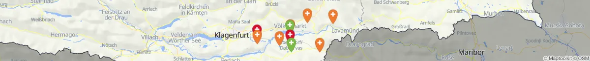 Map view for Pharmacies emergency services nearby Globasnitz (Völkermarkt, Kärnten)